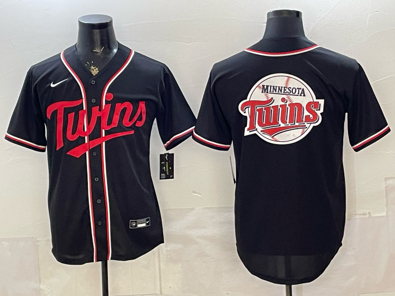 Men Minnesota Twins Blank Black 2026 Nike MLB Jersey 05290014